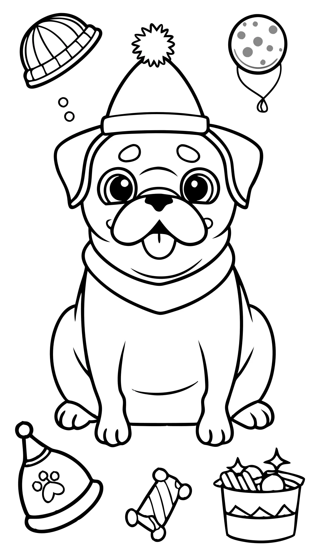 coloring pages of pugs